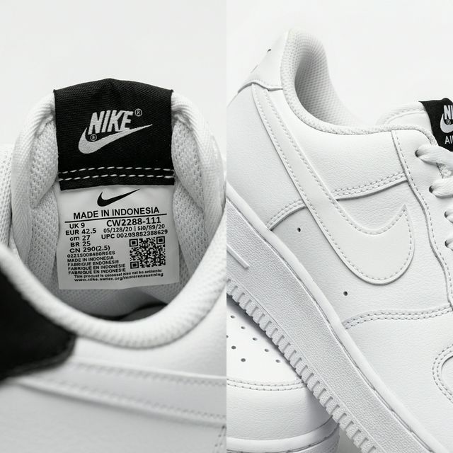 Detalles de autenticidad de zapatillas Nike: etiqueta interior y calidad de costura