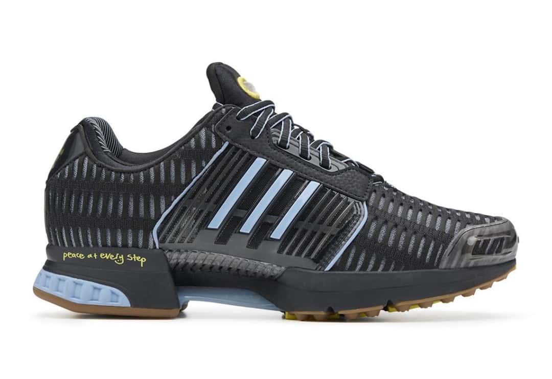 adidas Climacool 1 de Always Do What You Should Do en malla negra con tres tiras celestes, de perfil