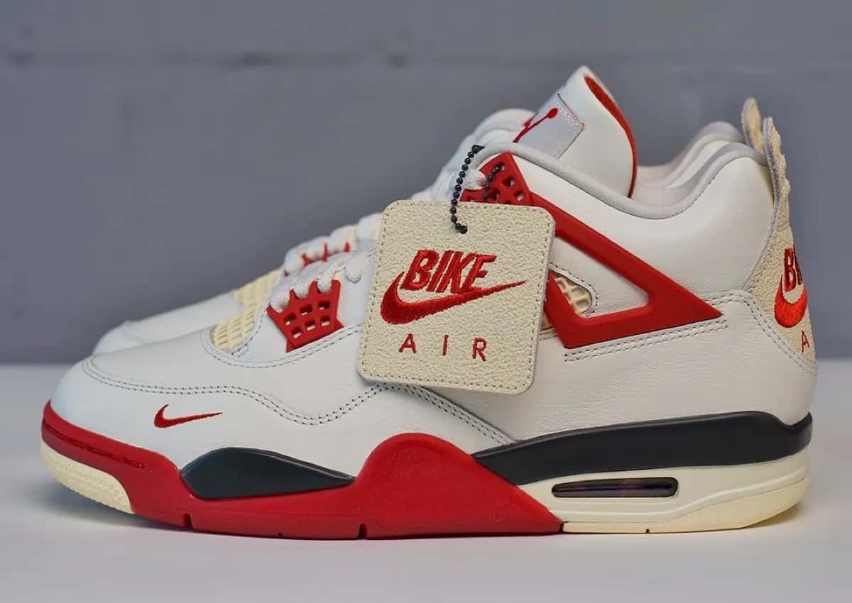 Nigel Sylvester x Air Jordan 4 Brick After Brick en colorway Sail/Cinnabar/Anthracite
