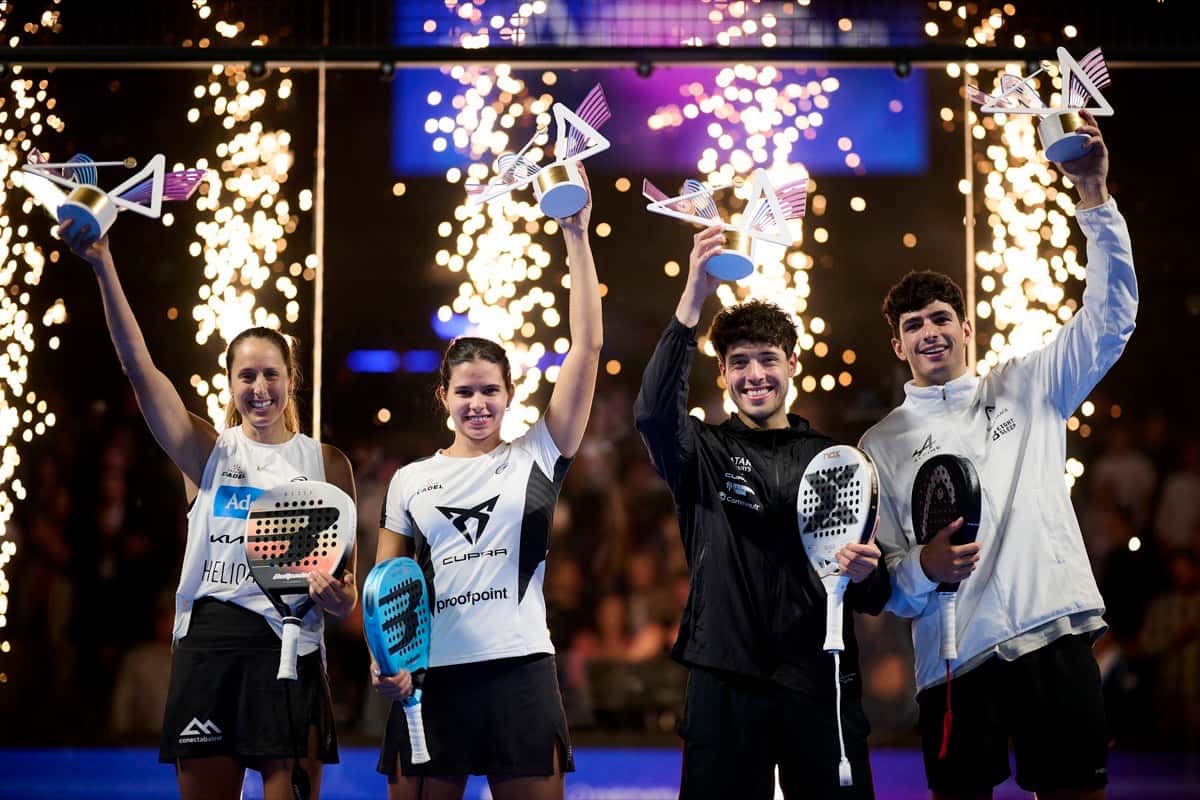 Gemma Triay, Delfi Brea, Agustín Tapia y Arturo Coello levantan sus trofeos de campeones en Rotterdam 2025