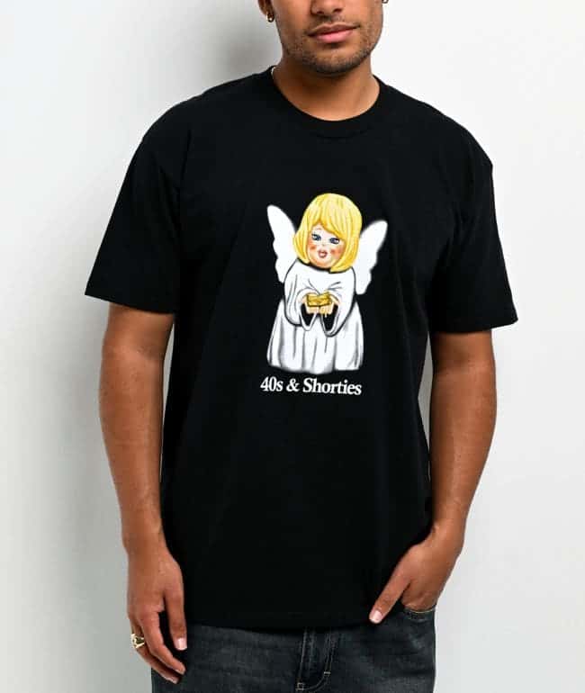 Chicos Toxicos x 40s & Shorties Angels Black T-Shirt
