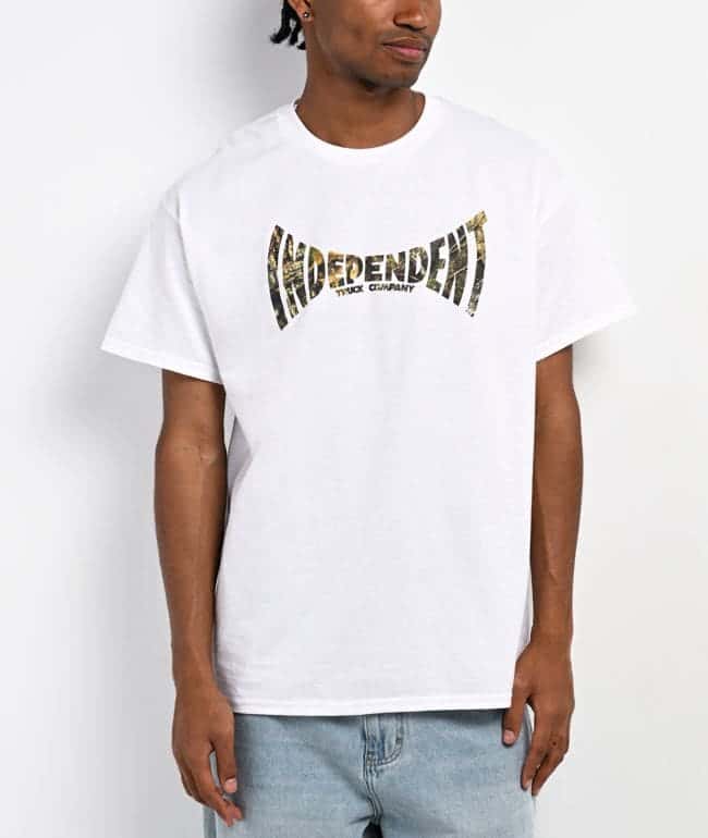 Independent x Realtree Span White Heavyweight T-Shirt