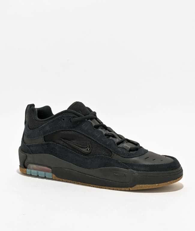 Tenis Nike SB Air Max Ishod en negro Anthracite con gamuza, malla y suela color goma