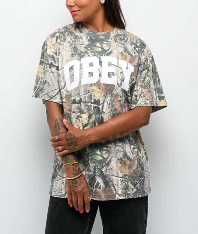 Obey Leaf Collegiate Camo T-Shirt