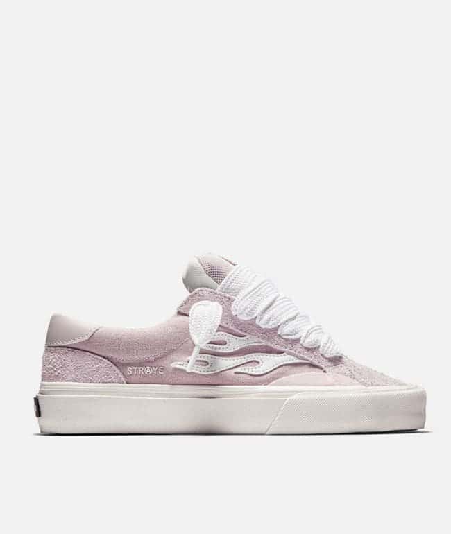 Straye Logan Puff Dusty Pink & White Skate Shoes